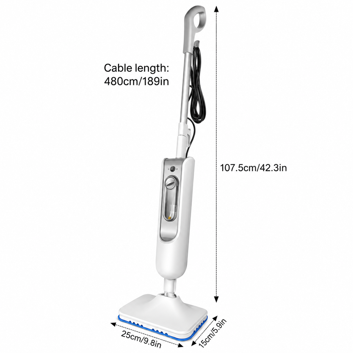 Royeva Electric Steam Mop-Fast Heating Multi-Surface Cleaner With 400ml Tank