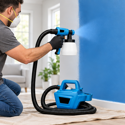 Royeva Electric Paint Sprayer-High Flow Spray Gun With 3 Nozzles For Home Renovation