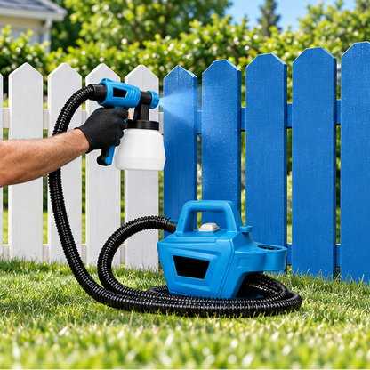 Royeva Electric Paint Sprayer-High Flow Spray Gun With 3 Nozzles For Home Renovation