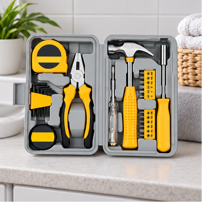 Royelle Pink Household Tool Set-DIY Repair Kit With Storage Case