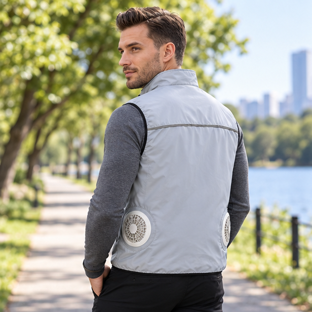 Royora Cooling Fan Work Vest-Four Fan Breathable Air Conditioning Vest Outdoor