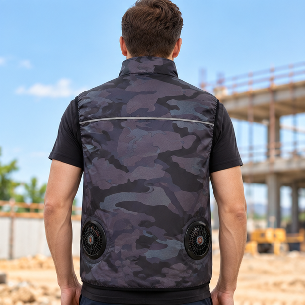 Royora Cooling Fan Work Vest-Four Fan Breathable Air Conditioning Vest Outdoor