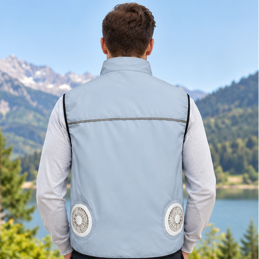 Royora Cooling Fan Work Vest-Four Fan Breathable Air Conditioning Vest Outdoor