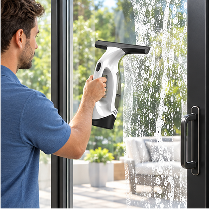 Royeva Cordless Electric Window Cleaner-Glass Vacuum Kit With Spray Bottle