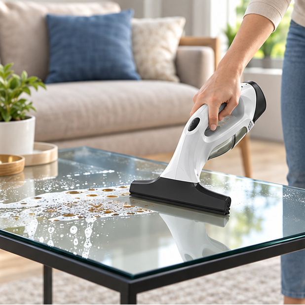 Royeva Cordless Electric Window Cleaner-Glass Vacuum Kit With Spray Bottle