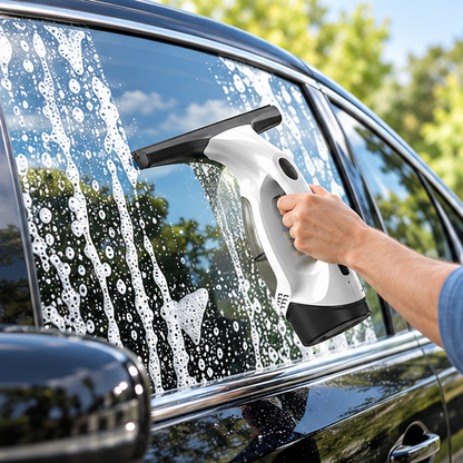 Royeva Cordless Electric Window Cleaner-Glass Vacuum Kit With Spray Bottle