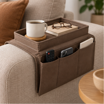 Royelle Sofa Armrest Organizer And Remote Holder-Couch Caddy