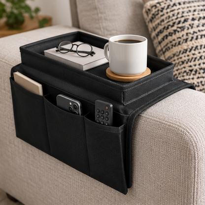Royelle Sofa Armrest Organizer And Remote Holder-Couch Caddy