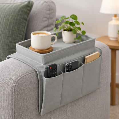 Royelle Sofa Armrest Organizer And Remote Holder-Couch Caddy
