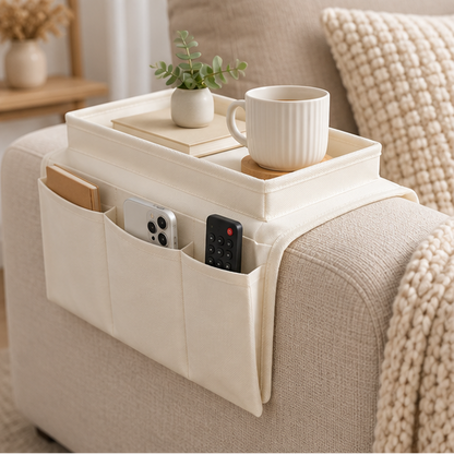 Royelle Sofa Armrest Organizer And Remote Holder-Couch Caddy