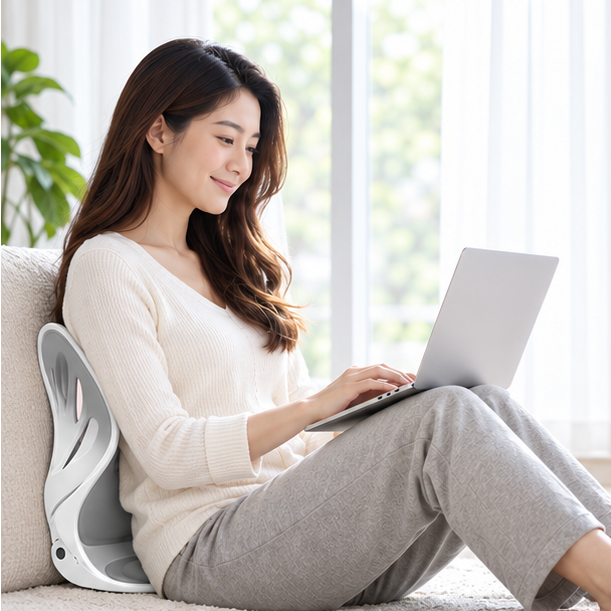 Royeva Ergonomic Back Support Seat Cushion For Posture And Waist Comfort