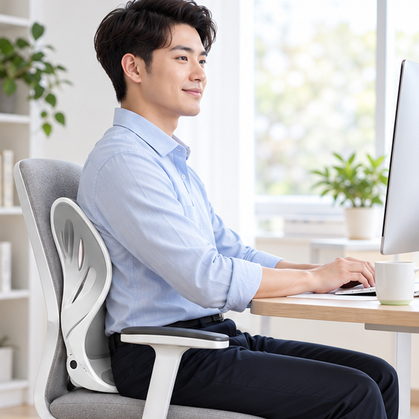 Royeva Ergonomic Back Support Seat Cushion For Posture And Waist Comfort