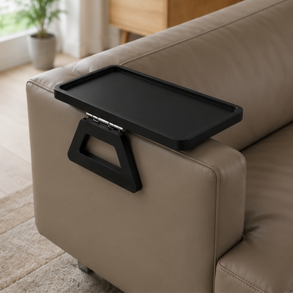 Novara Bamboo Armrest Tray Table for Sofa Couch Arm-Wide Flat Design