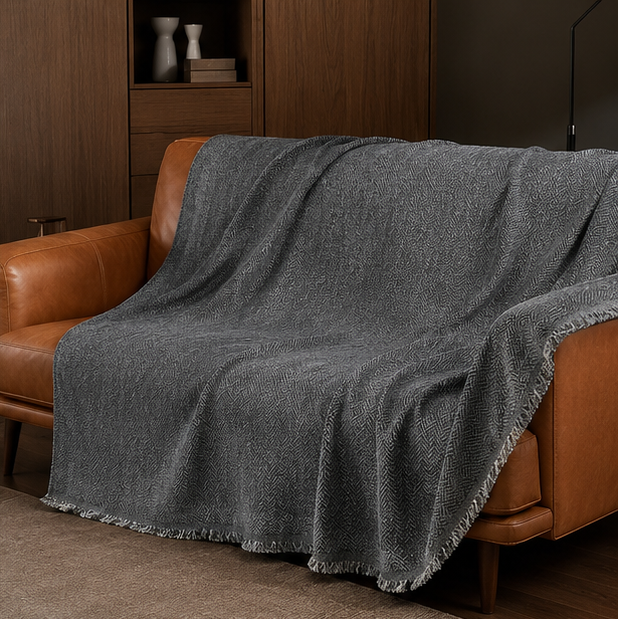 Royelle Herringbone Sofa Slipcover for Living Room-Couch Protection