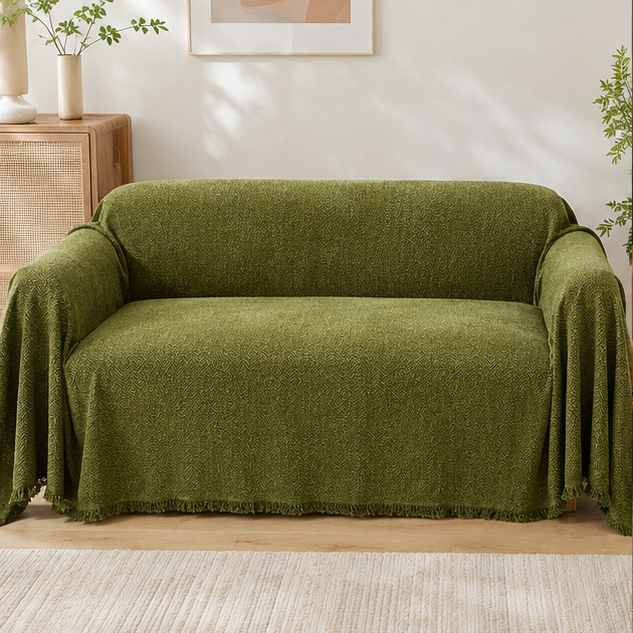 Royelle Herringbone Sofa Slipcover for Living Room-Couch Protection