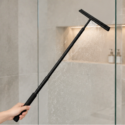 Royeva Extendable Shower Squeegee with Hook - Telescopic Glass Wiper for Bathroom & Car