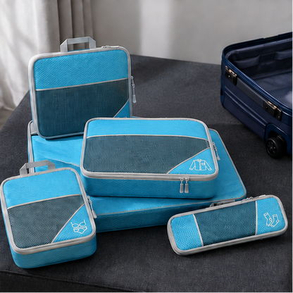 Eloria 5-Piece Compression Packing Cubes for Travel Luggage Organizer