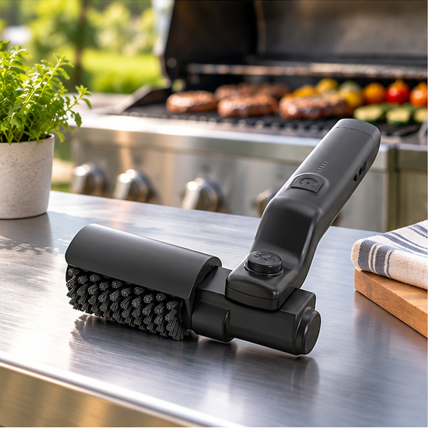 Royeva Electric BBQ Grill Brush-Cordless 3 Speed Cleaner with Adjustable Head