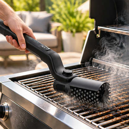 Royeva Electric BBQ Grill Brush-Cordless 3 Speed Cleaner with Adjustable Head