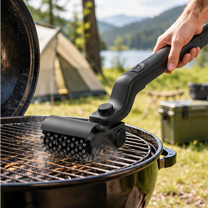 Royeva Electric BBQ Grill Brush-Cordless 3 Speed Cleaner with Adjustable Head