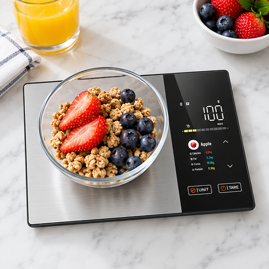 Royeva Smart Digital Kitchen Scale-Stainless Steel Food Weight Scale With Nutrition Tracking