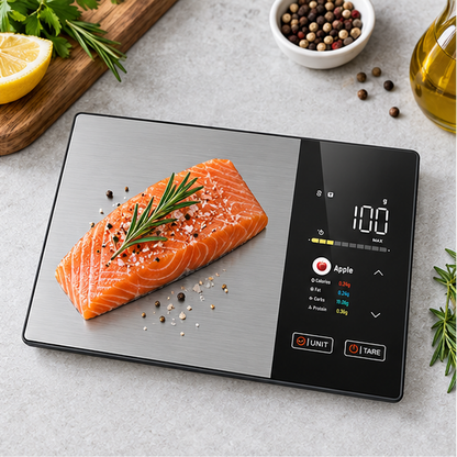 Royeva Smart Digital Kitchen Scale-Stainless Steel Food Weight Scale With Nutrition Tracking