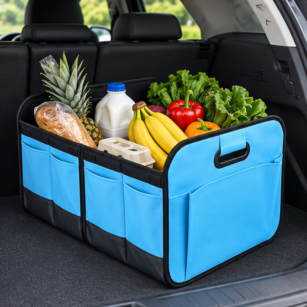 Royeva Foldable Car Trunk Organizer-Large Capacity Oxford Cloth Storage Box