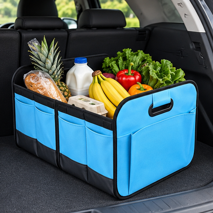 Royeva Foldable Car Trunk Organizer-Large Capacity Oxford Cloth Storage Box