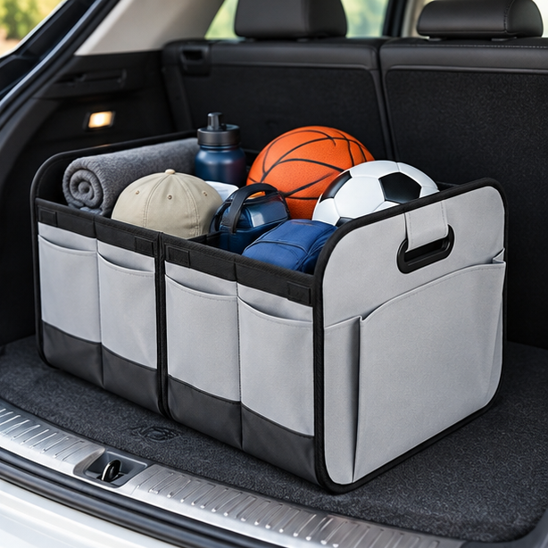 Royeva Foldable Car Trunk Organizer-Large Capacity Oxford Cloth Storage Box