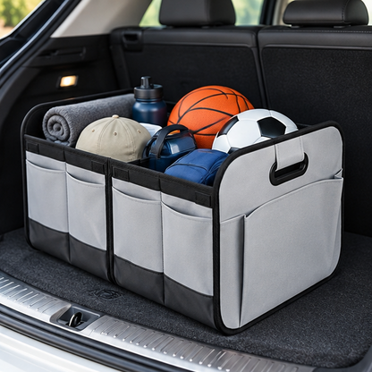 Royeva Foldable Car Trunk Organizer-Large Capacity Oxford Cloth Storage Box
