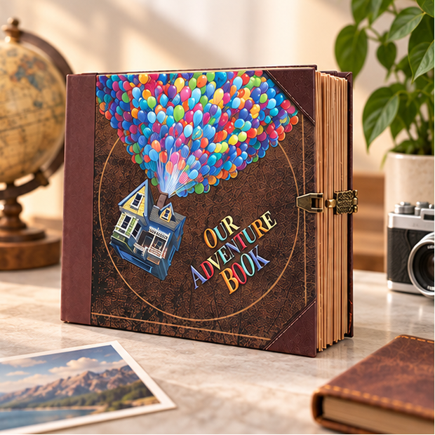 Royeva Leather Adventure Scrapbook Album-DIY Memory Travel Photo Journal Book