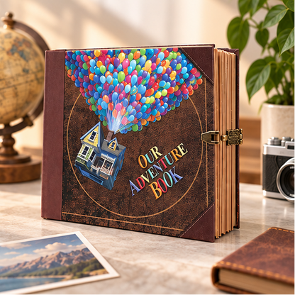 Royeva Leather Adventure Scrapbook Album-DIY Memory Travel Photo Journal Book