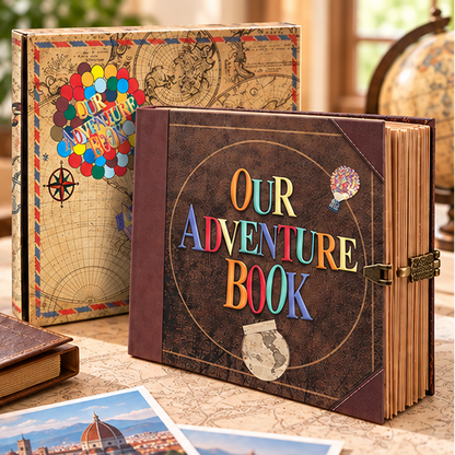 Royeva Leather Adventure Scrapbook Album-DIY Memory Travel Photo Journal Book