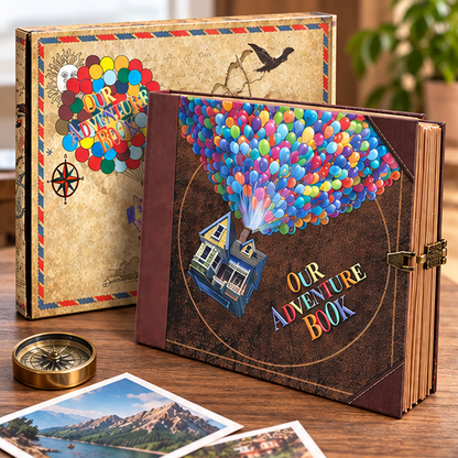 Royeva Leather Adventure Scrapbook Album-DIY Memory Travel Photo Journal Book