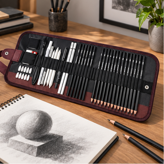 Royora Professional Drawing Kit-Graphite And Charcoal Sketch Set Art Supplies