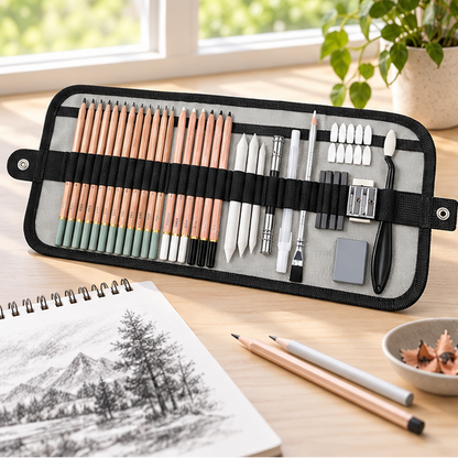 Royora Professional Drawing Kit-Graphite And Charcoal Sketch Set Art Supplies