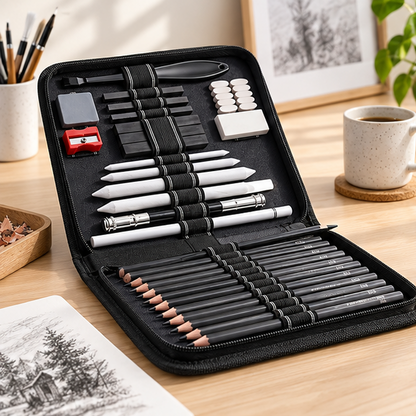 Royora Professional Drawing Kit-Graphite And Charcoal Sketch Set Art Supplies