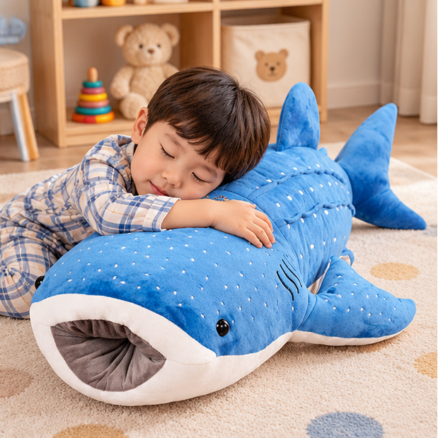 Royelle Giant Whale Shark Plush Toy-Soft Stuffed Animal Pillow
