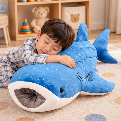 Royelle Giant Whale Shark Plush Toy-Soft Stuffed Animal Pillow