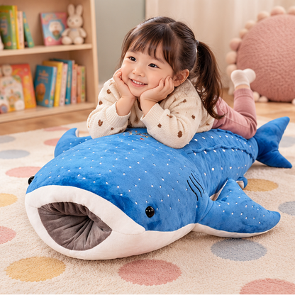 Royelle Giant Whale Shark Plush Toy-Soft Stuffed Animal Pillow