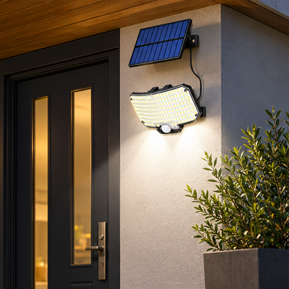 Royelle Solar Outdoor Motion Sensor Wall Light-Super Bright IP65 Security Lamp