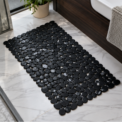 Royelle Non-Slip Pebble Stone Bath Mat For Shower And Tub