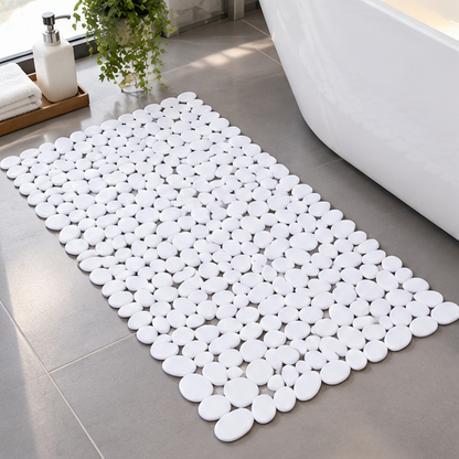 Royelle Non-Slip Pebble Stone Bath Mat For Shower And Tub