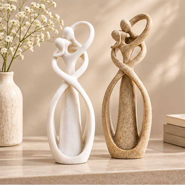 Royeva Abstract Couple Figurine-Romantic Love Sculpture For Home Decor