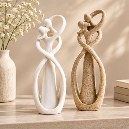 Royeva Abstract Couple Figurine-Romantic Love Sculpture For Home Decor