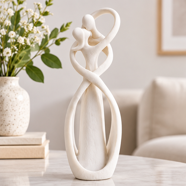 Royeva Abstract Couple Figurine-Romantic Love Sculpture For Home Decor