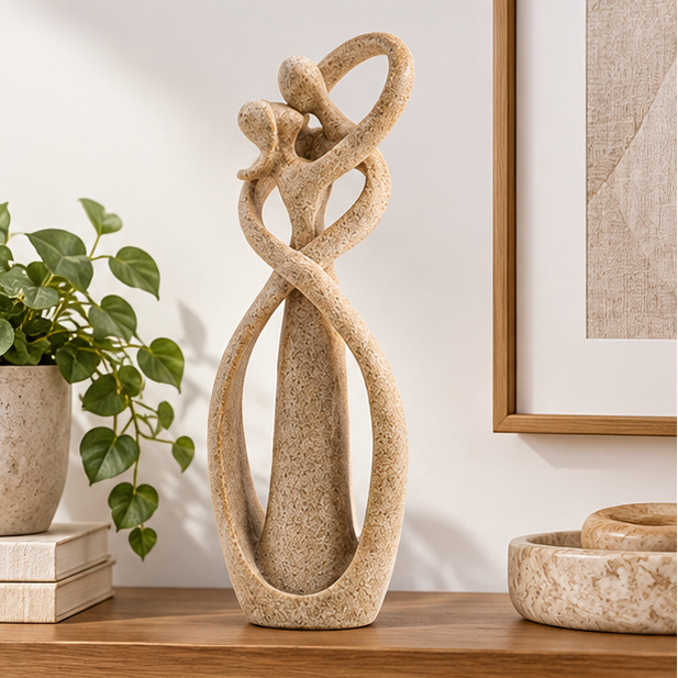 Royeva Abstract Couple Figurine-Romantic Love Sculpture For Home Decor