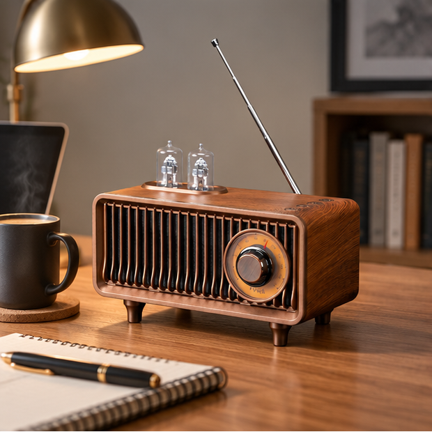 Royeva Vintage Bluetooth Speaker-Wireless Retro FM Radio Audio Player