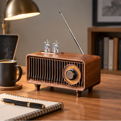 Royeva Vintage Bluetooth Speaker-Wireless Retro FM Radio Audio Player