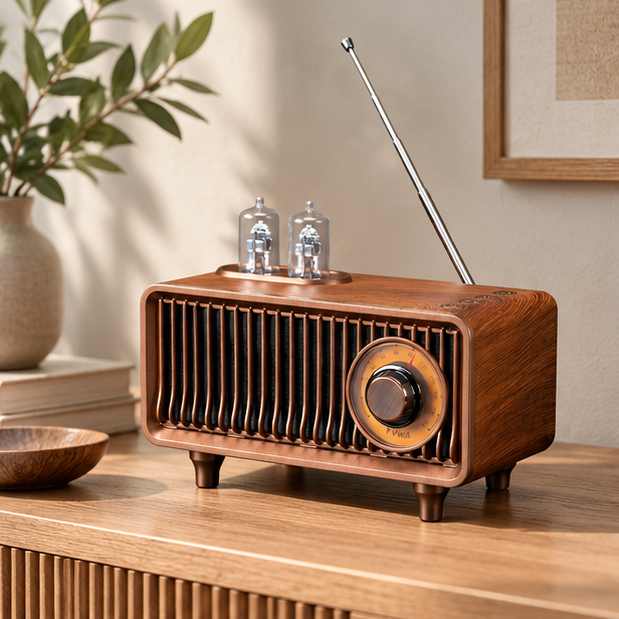 Royeva Vintage Bluetooth Speaker-Wireless Retro FM Radio Audio Player